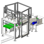 Rotary die-cutting machine for cut through and kiss-cutting